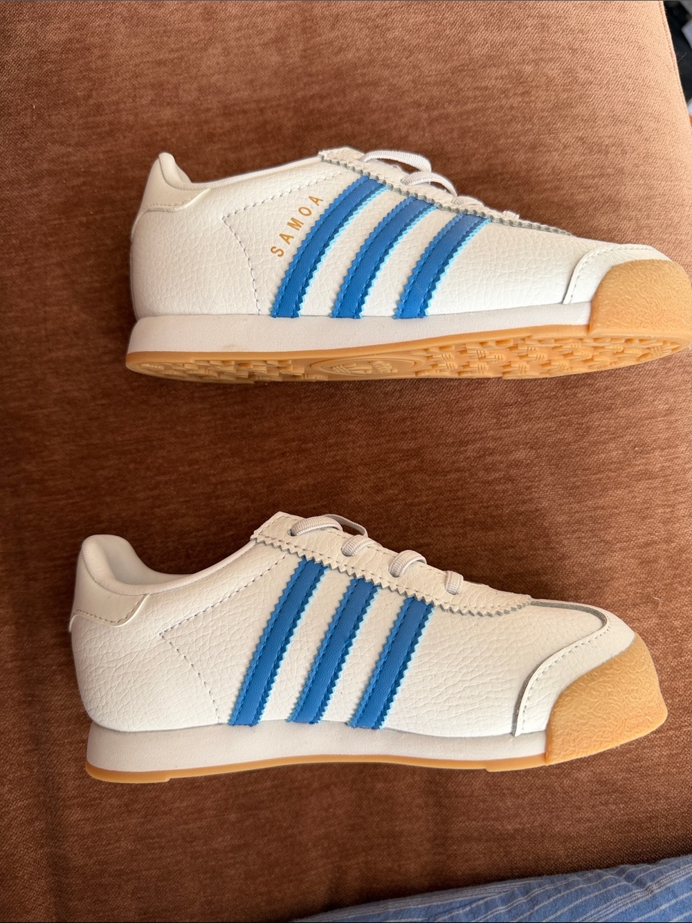 Adidas Originals Samoa J White Blue Gym Shoes